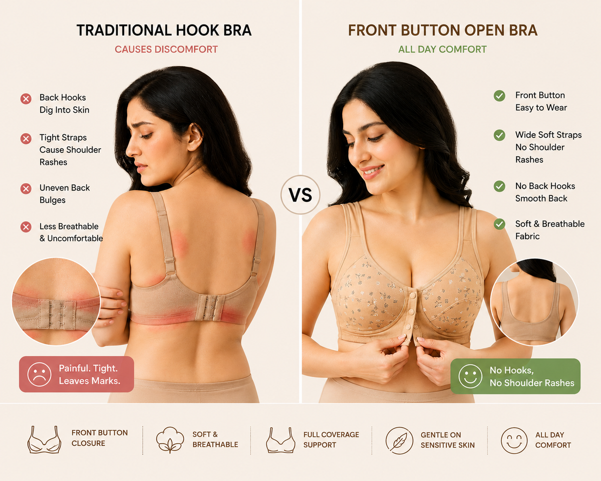 Front Open Comfort Bra – Natural Lift & Daily Support