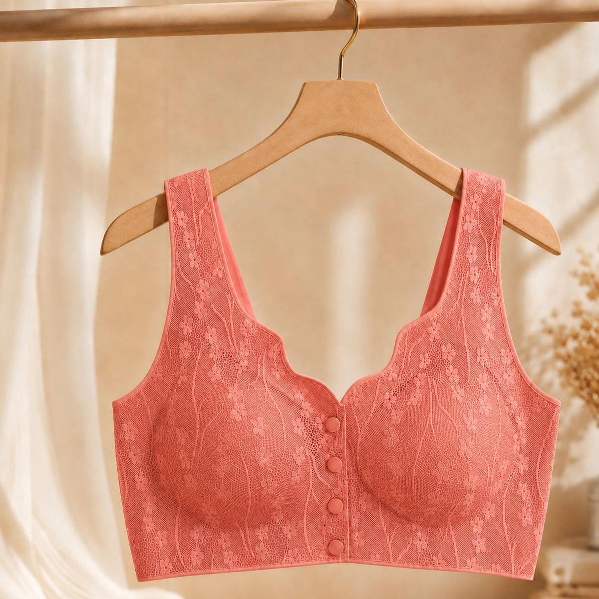 LaceEase Front Open Comfort Bra
