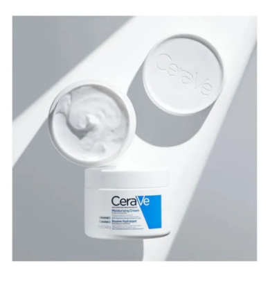 CeraVe Moisturising Cream open tub overhead view